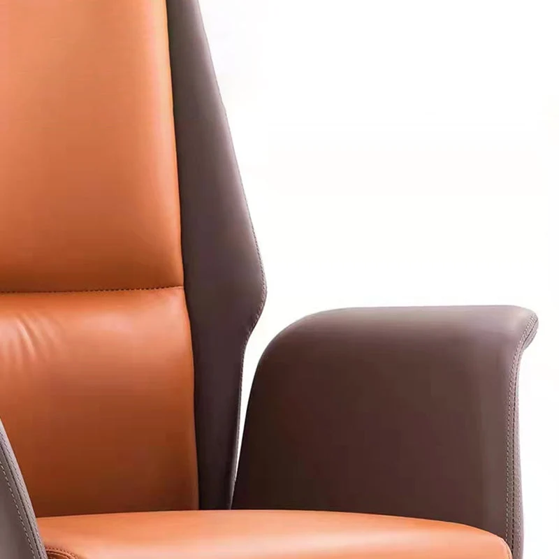 Chaise de bureau moderne avec cadre en métal argenté, chaise de travail ergonomique exécutive Clearhalo