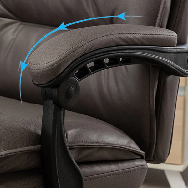 Chaise de bureau moderne avec dossier haut, chaise de bureau de direction avec accoudoirs rembourrés Clearhalo