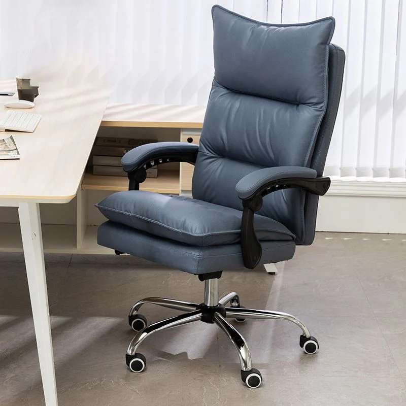 Chaise de bureau moderne avec dossier haut, chaise de bureau de direction avec accoudoirs rembourrés Clearhalo