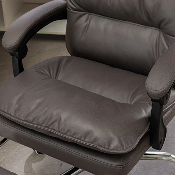 Chaise de bureau moderne avec dossier haut, chaise de bureau de direction avec accoudoirs rembourrés Clearhalo