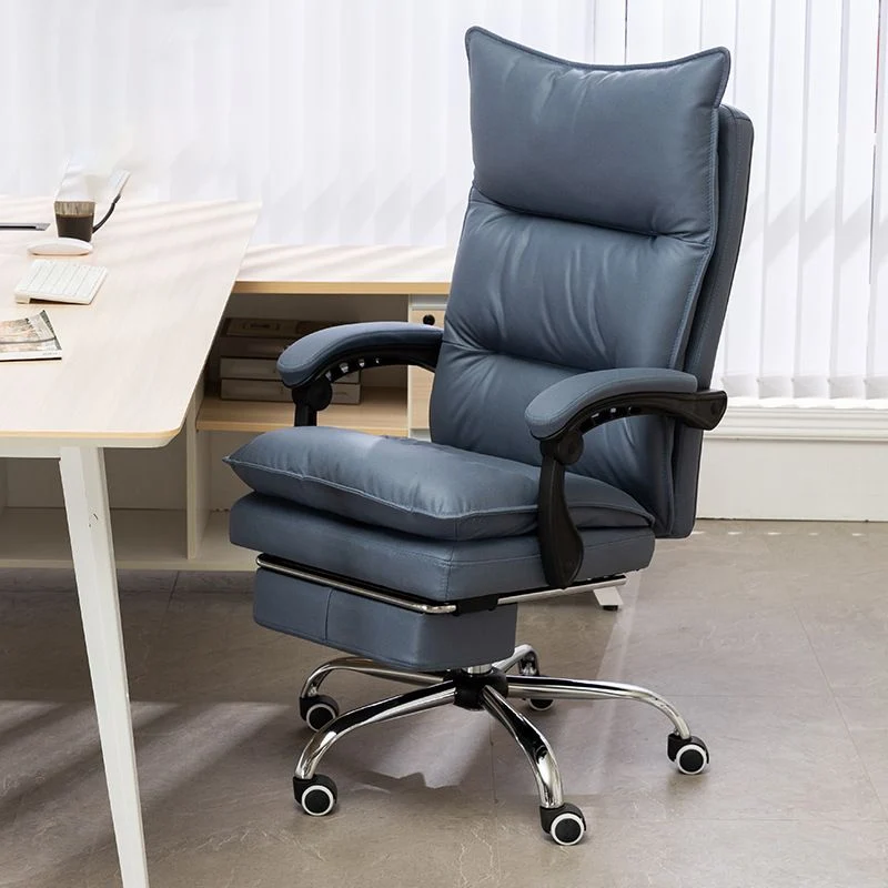 Chaise de bureau moderne avec dossier haut, chaise de bureau de direction avec accoudoirs rembourrés Clearhalo