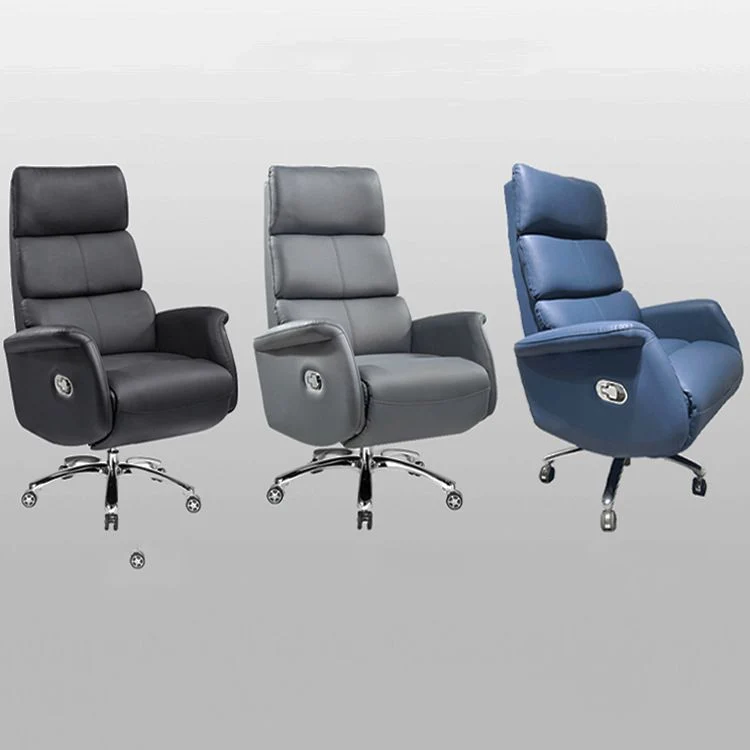 Chaise de bureau moderne avec oreiller inclus, chaise de bureau en simili cuir avec roulettes Clearhalo