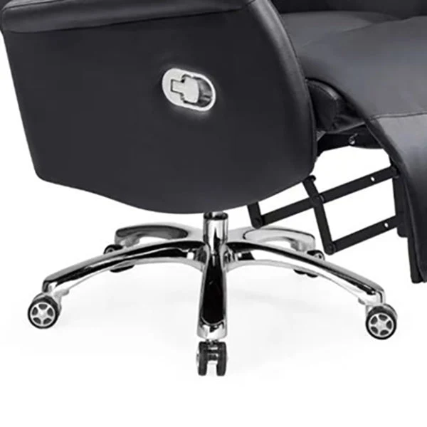 Chaise de bureau moderne avec oreiller inclus, chaise de bureau en simili cuir avec roulettes Clearhalo