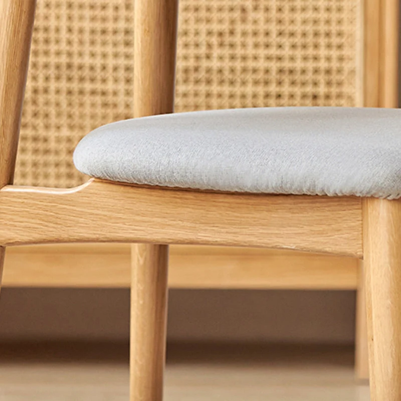 Chaise de bureau moderne en bois avec 4 pieds pour chambre à coucher Clearhalo