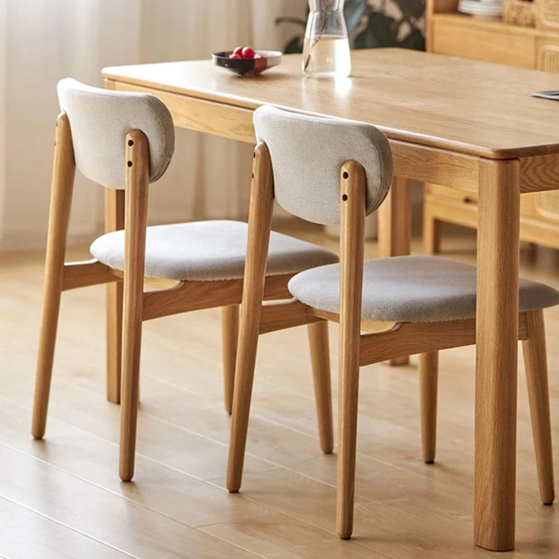Chaise de bureau moderne en bois avec 4 pieds pour chambre à coucher Clearhalo