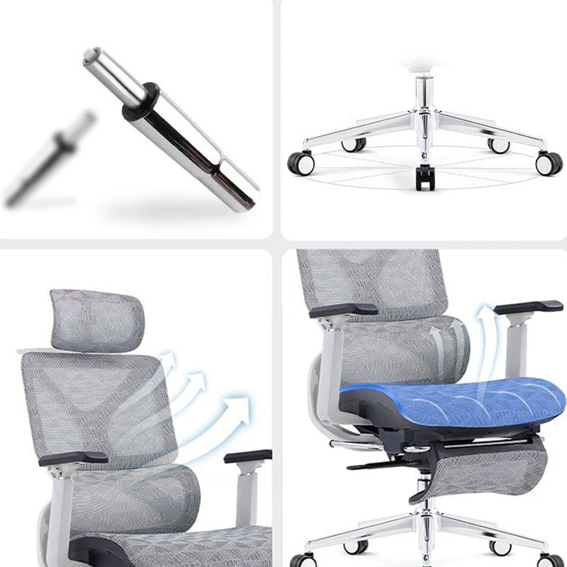 Chaise de bureau moderne à bras amovibles, chaise ergonomique sans détresse avec dossier respirant Clearhalo