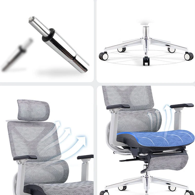 Chaise de bureau moderne à bras amovibles, chaise ergonomique sans détresse avec dossier respirant Clearhalo