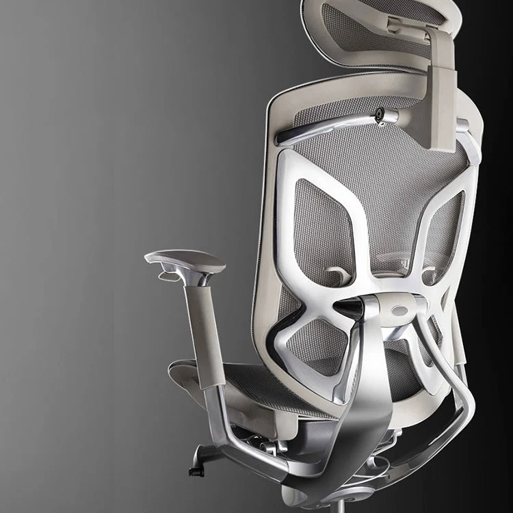 Chaise de bureau moderne, bras amovibles, hauteur de siège réglable, chaise pivotante avec roulettes Clearhalo
