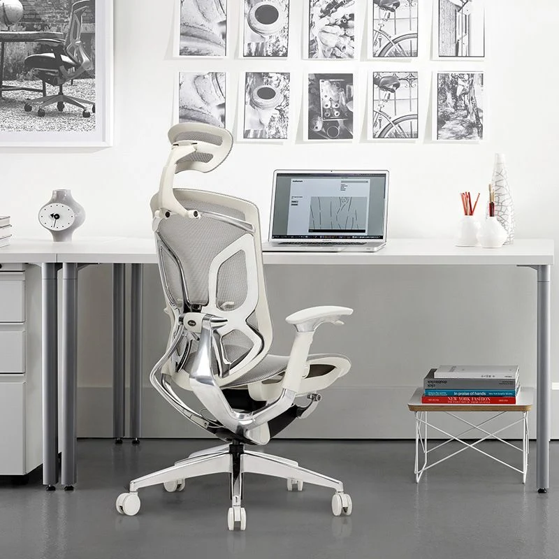 Chaise de bureau moderne, bras amovibles, hauteur de siège réglable, chaise pivotante avec roulettes Clearhalo