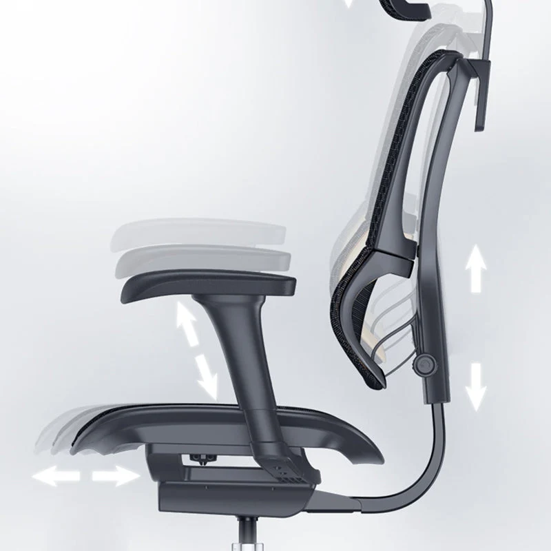 Chaise de bureau moderne, bras amovibles, hauteur de siège réglable Clearhalo