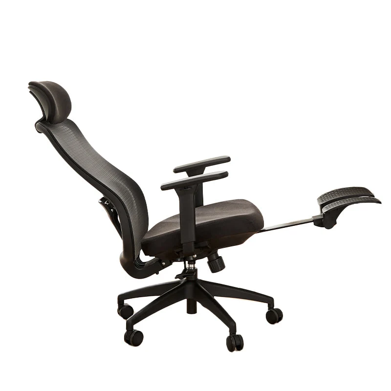Chaise de bureau moderne à bras amovibles, mécanisme d'inclinaison, chaise de bureau ergonomique avec roulettes Clearhalo