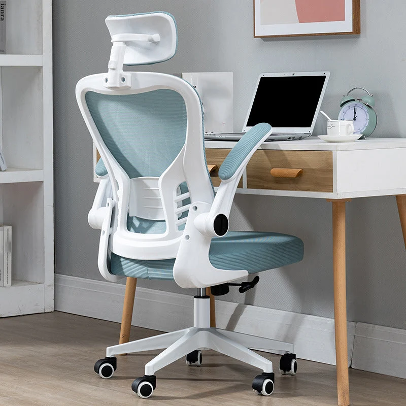 Chaise de bureau moderne à bras amovibles, mécanisme d'inclinaison, chaise coulissante ergonomique avec roulettes Clearhalo