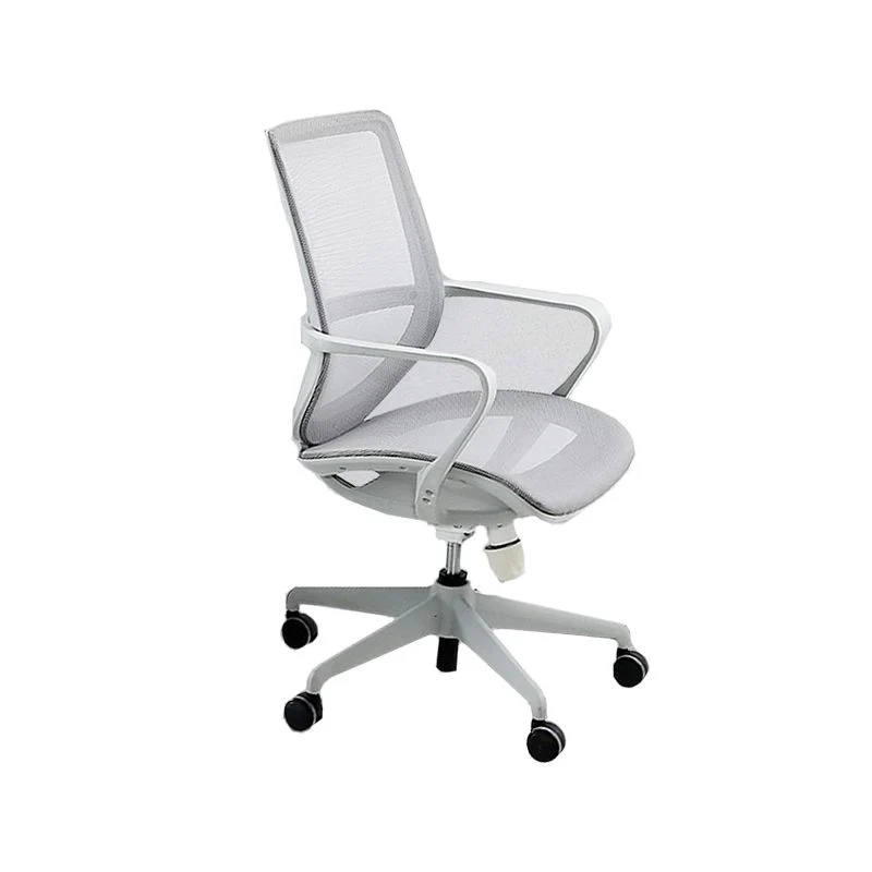 Chaise de bureau moderne à bras fixes, chaise pivotante à hauteur de siège réglable avec roulettes Clearhalo