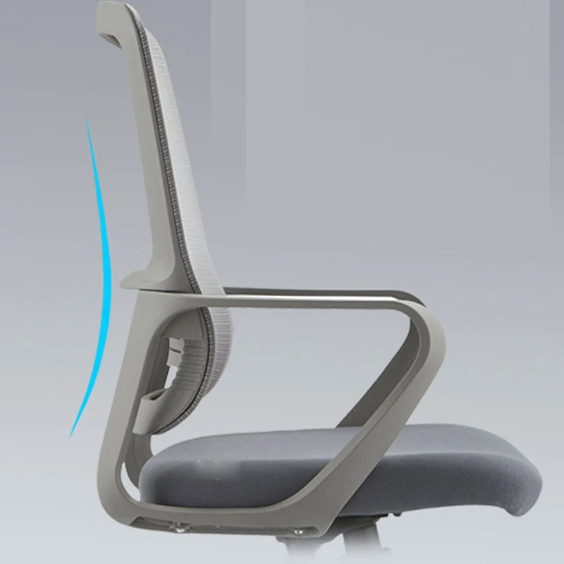 Chaise de bureau moderne à bras fixes, chaise de conférence à dossier en maille pour le bureau Clearhalo