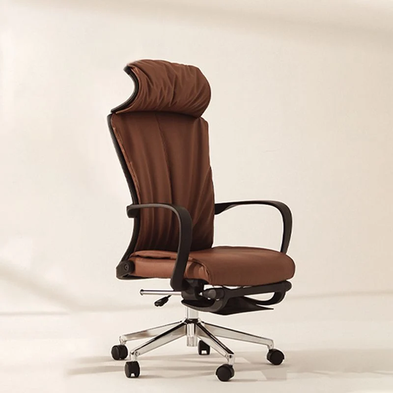 Chaise de bureau moderne à bras fixes, chaise de bureau à hauteur de siège réglable pour le bureau Clearhalo
