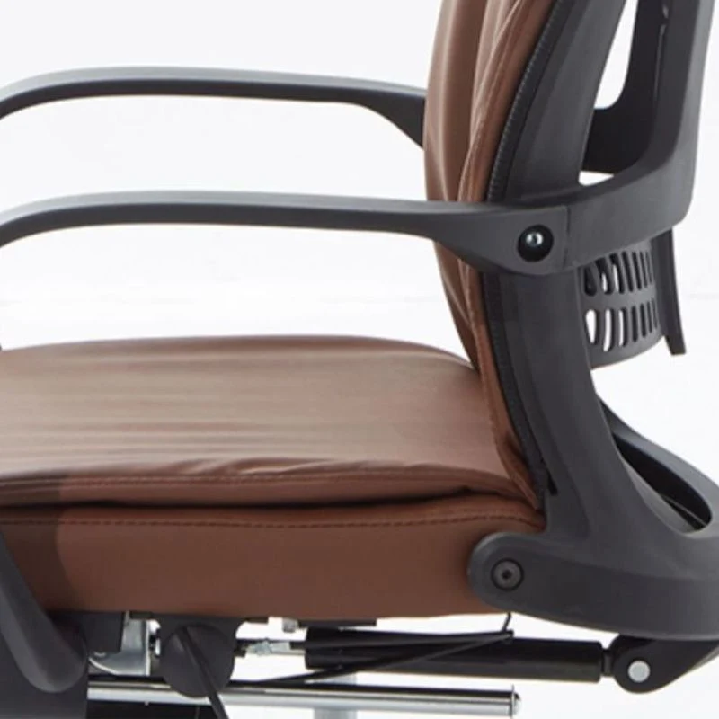Chaise de bureau moderne à bras fixes, chaise de bureau à hauteur de siège réglable pour le bureau Clearhalo