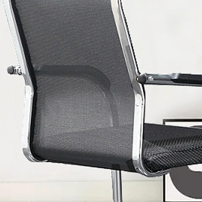 Chaise de bureau moderne à bras fixes, chaise de maison à dossier haut et à dossier moyen Clearhalo