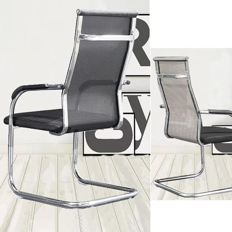 Chaise de bureau moderne à bras fixes, chaise de maison à dossier haut et à dossier moyen Clearhalo