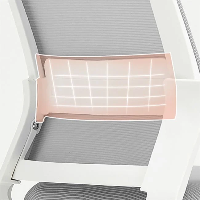 Chaise de bureau moderne à bras fixes, chaise de travail ergonomique en maille à dossier moyen Clearhalo