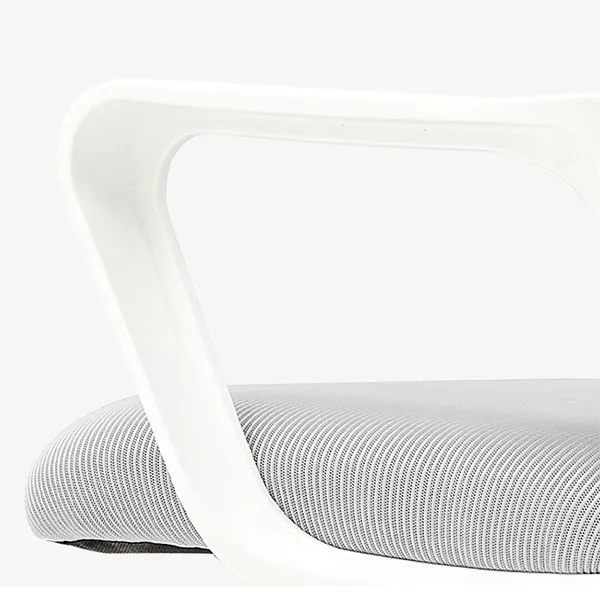 Chaise de bureau moderne à bras fixes, chaise de travail ergonomique en maille à dossier moyen Clearhalo
