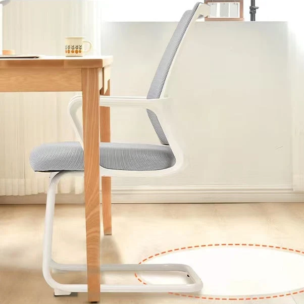 Chaise de bureau moderne à bras fixes, chaise de travail ergonomique en maille à dossier moyen Clearhalo