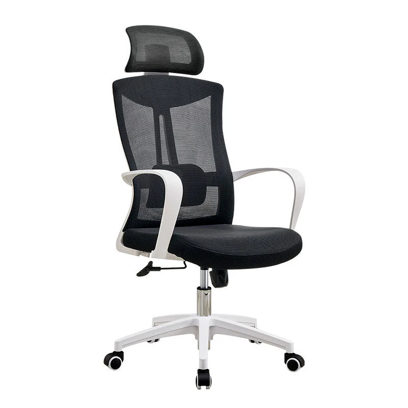 Chaise de bureau moderne à bras fixes, chaise ergonomique de bureau à dossier haut Clearhalo