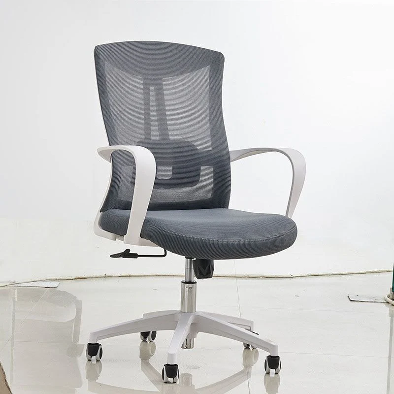 Chaise de bureau moderne à bras fixes, chaise ergonomique de bureau à dossier haut Clearhalo