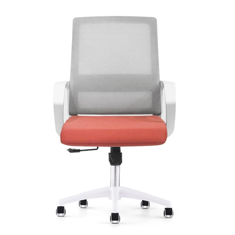 Chaise de bureau moderne, bras fixes, hauteur de siège réglable, chaise pivotante avec dossier respirant Clearhalo