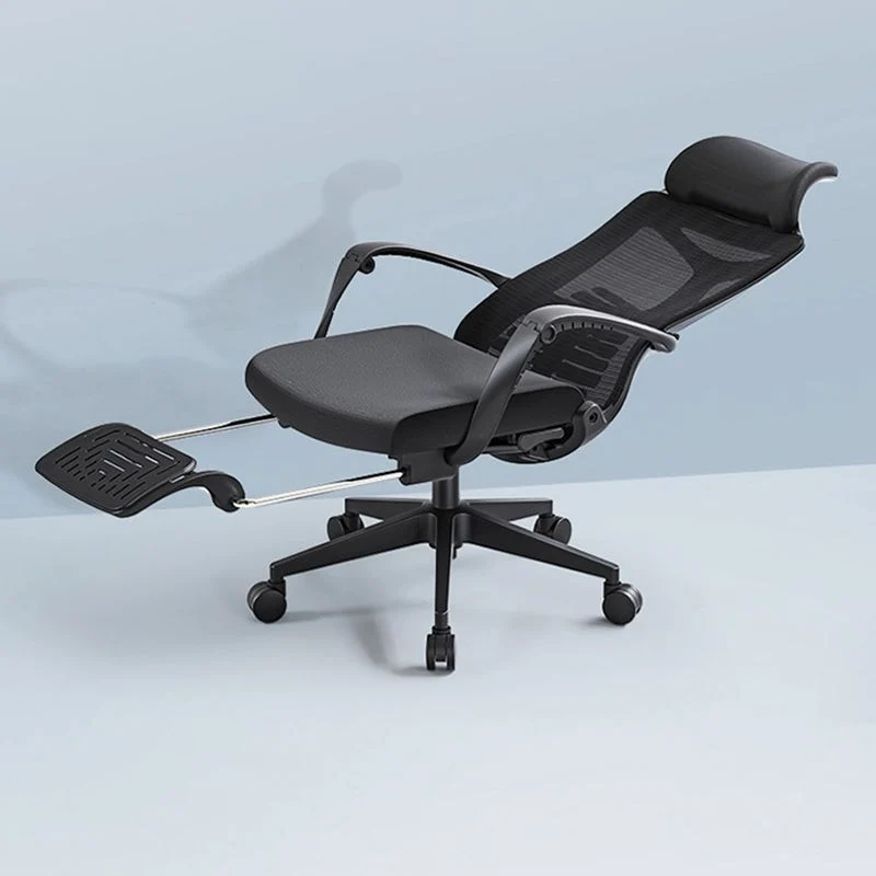 Chaise de bureau moderne à bras fixes, siège réglable en hauteur, avec roulettes Clearhalo