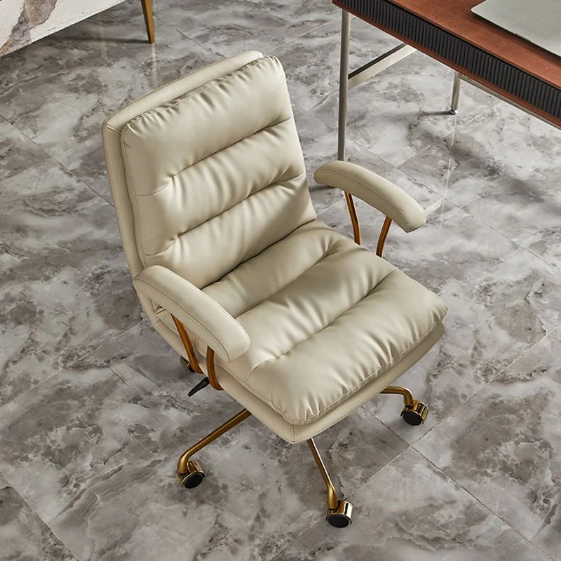 Chaise de bureau moderne à bras rembourrés, siège réglable en hauteur, avec roulettes Clearhalo