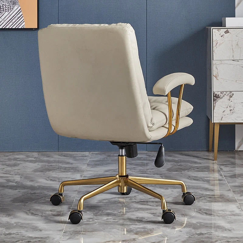 Chaise de bureau moderne à bras rembourrés, siège réglable en hauteur, avec roulettes Clearhalo