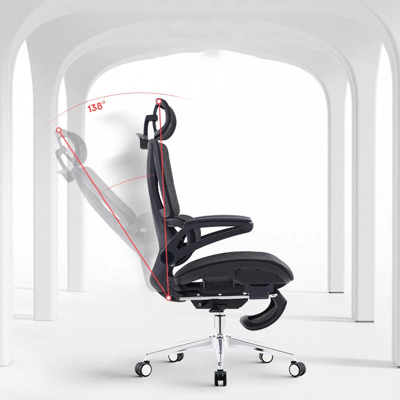 24" W chaise de bureau moderne bras respirants à grille d'air inclus chaise de bureau Clearhalo