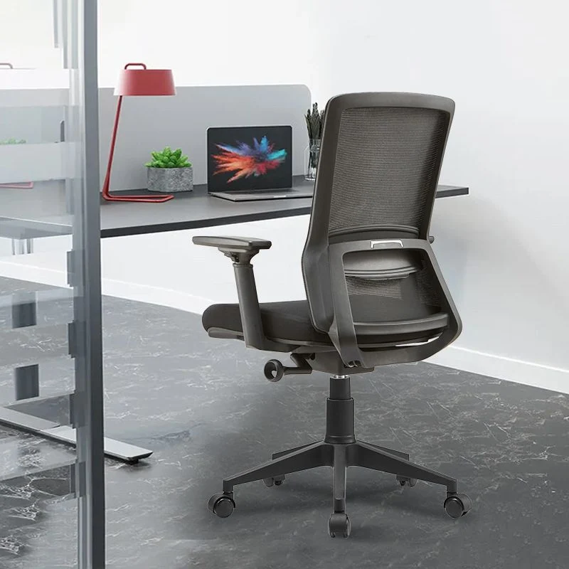 Chaise de bureau moderne à bras réglables, sans détresse, avec roulettes Clearhalo