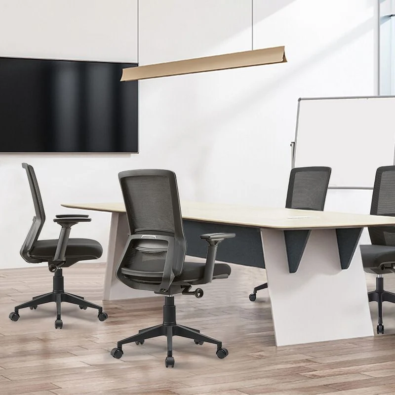 Chaise de bureau moderne à bras réglables, sans détresse, avec roulettes Clearhalo
