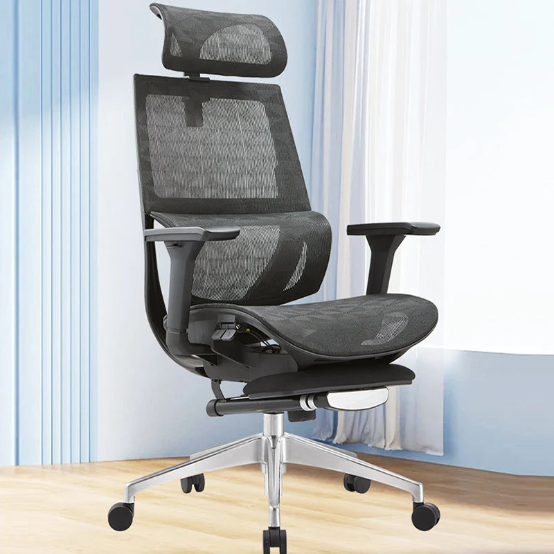 Chaise de bureau moderne à bras réglables, siège réglable en hauteur, avec dossier respirant Clearhalo