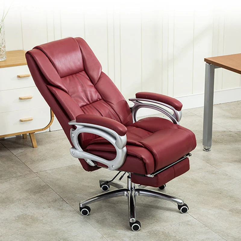 Chaise de bureau moderne à cadre métallique, chaise de bureau d'ordinateur pivotante avec bras rembourrés Clearhalo