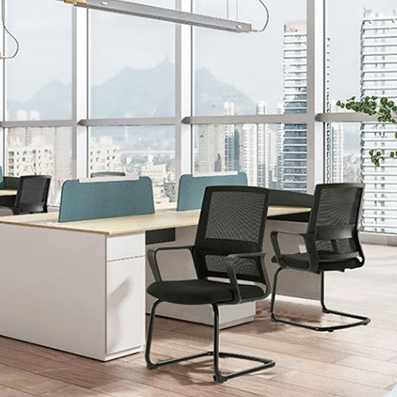 Chaise de bureau moderne, chaise de bureau ergonomique à dossier moyen, chaise de bureau en maille Clearhalo