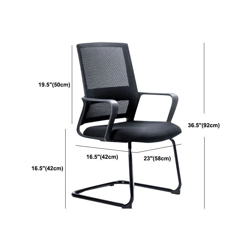 Chaise de bureau moderne, chaise de bureau ergonomique à dossier moyen, chaise de bureau en maille Clearhalo