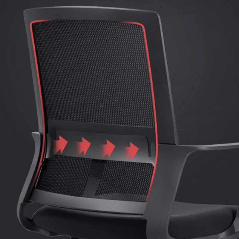 Chaise de bureau moderne, chaise de bureau ergonomique à dossier moyen, chaise de bureau en maille Clearhalo
