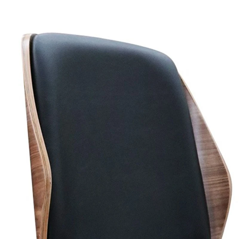 Chaise de bureau moderne, chaise de conférence en bois, chaise à dossier moyen avec roulettes Clearhalo