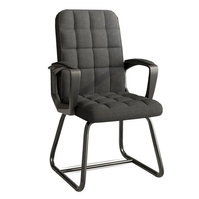 Chaise de bureau moderne, chaise d'ordinateur à dossier moyen, sans roulettes Clearhalo