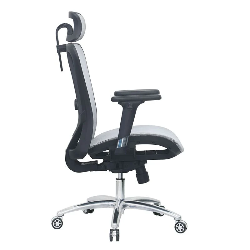 Chaise de bureau moderne, chaise d'ordinateur à dossier haut en maille réglable avec roulettes Clearhalo