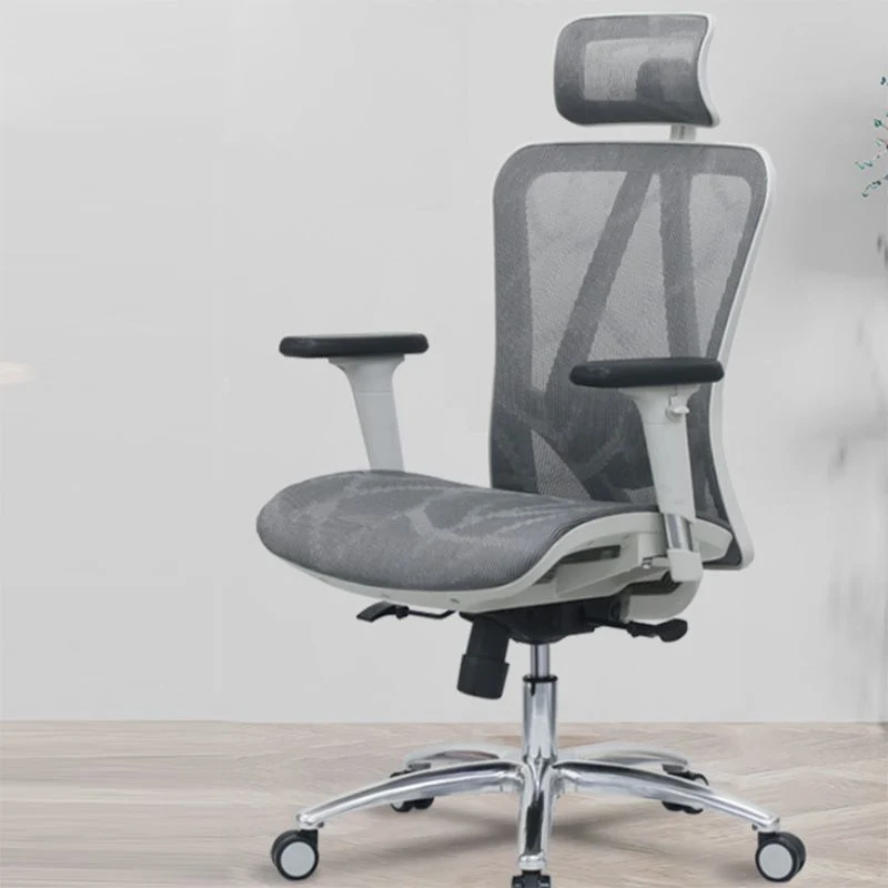 Chaise de bureau moderne, chaise d'ordinateur à dossier haut en maille réglable avec roulettes Clearhalo