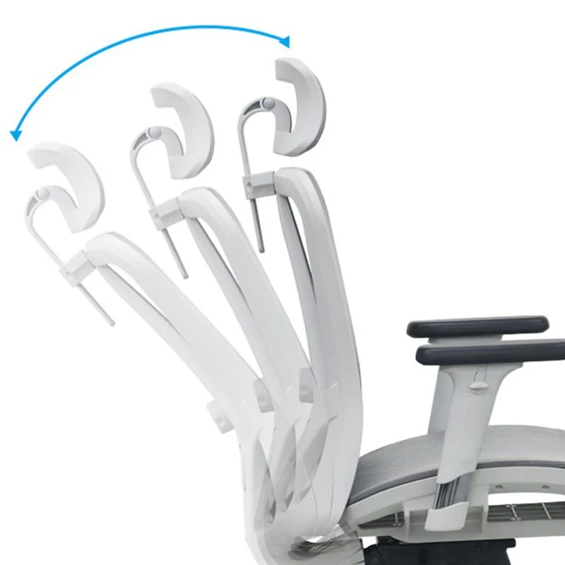 Chaise de bureau moderne, chaise d'ordinateur à dossier haut en maille réglable avec roulettes Clearhalo