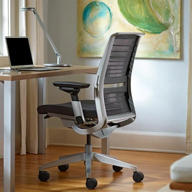 Chaise de bureau moderne, chaise pivotante à hauteur de siège réglable avec roulettes Clearhalo