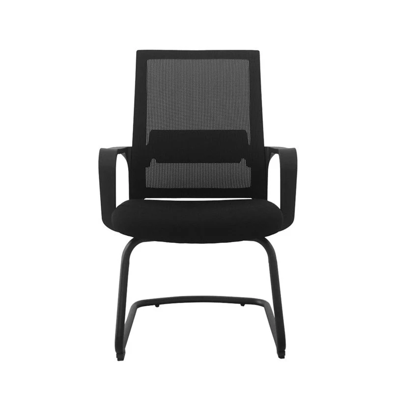 Chaise de bureau moderne et contemporaine à dossier moyen, noire, en microfibre Clearhalo