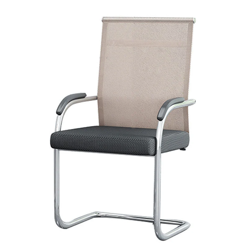Chaise de bureau moderne et contemporaine en microfibre, chaise de bureau à dossier moyen Clearhalo