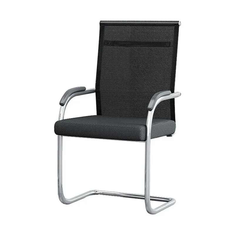 Chaise de bureau moderne et contemporaine en microfibre, chaise de bureau à dossier moyen Clearhalo