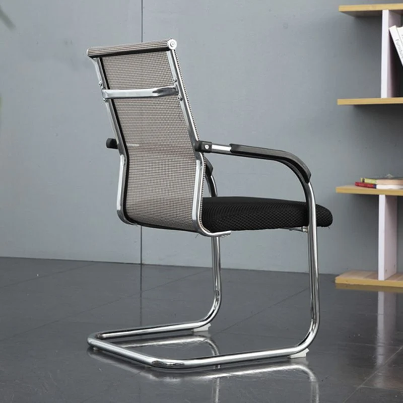 Chaise de bureau moderne et contemporaine en microfibre, chaise de bureau à dossier moyen Clearhalo