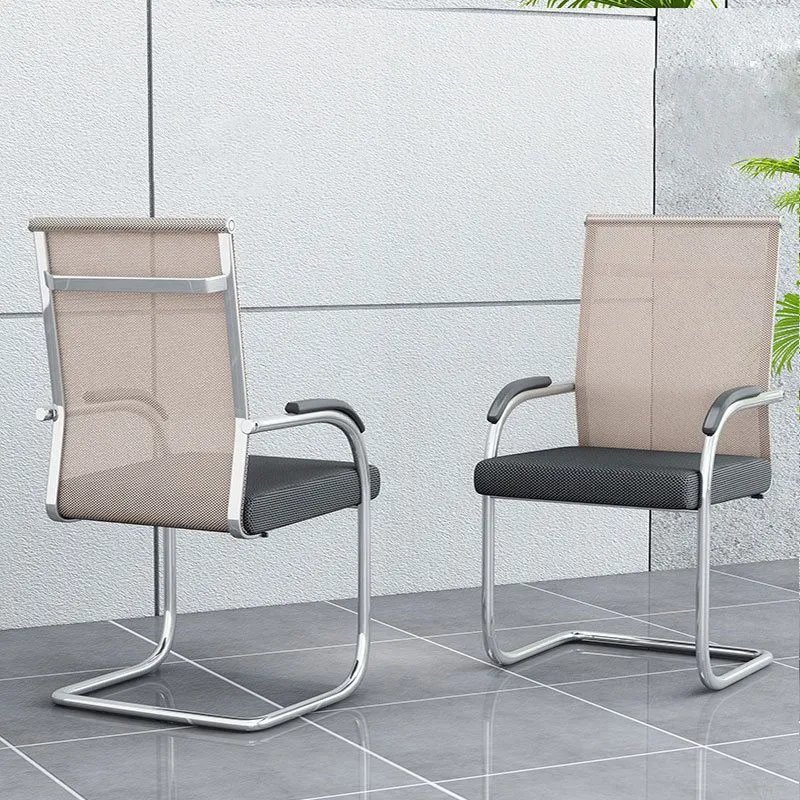 Chaise de bureau moderne et contemporaine en microfibre, chaise de bureau à dossier moyen Clearhalo